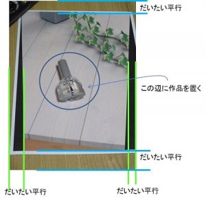トリックアート撮影アングル目安